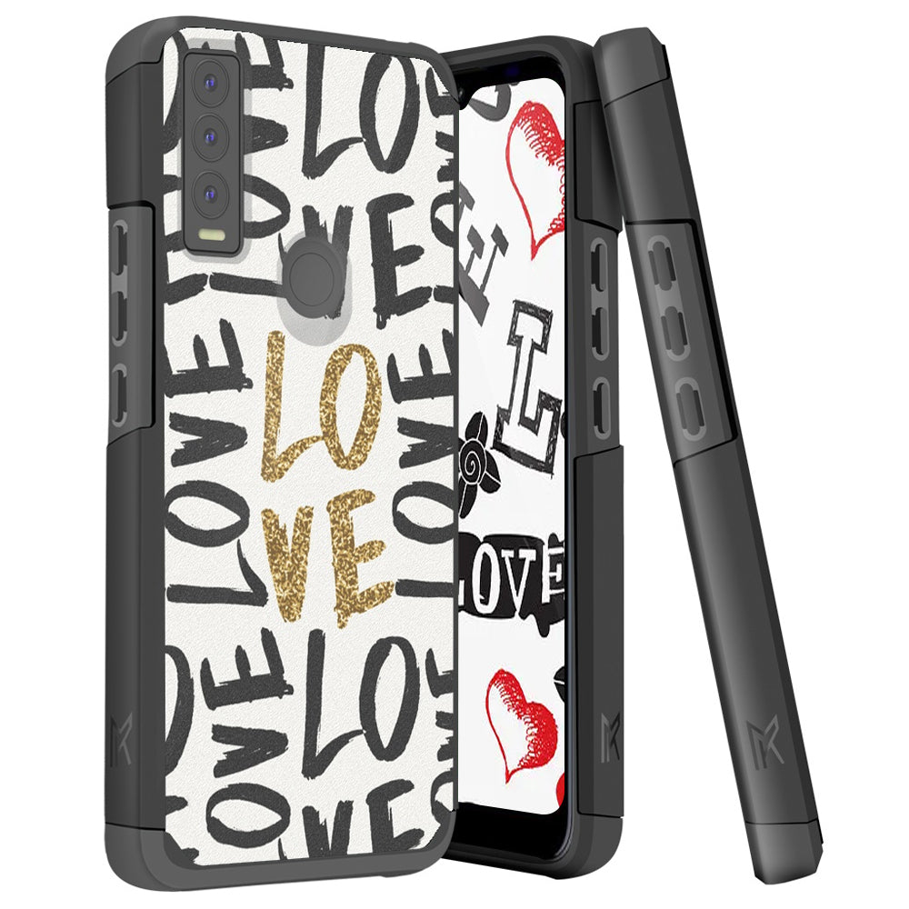 TJS "ArmorLux" Hybrid Phone Case for Cricket Ovation 3