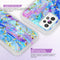 TJS "Minerva" Glitter TPU Phone Case for Samsung Galaxy A52 5G - Colorful Galaxy