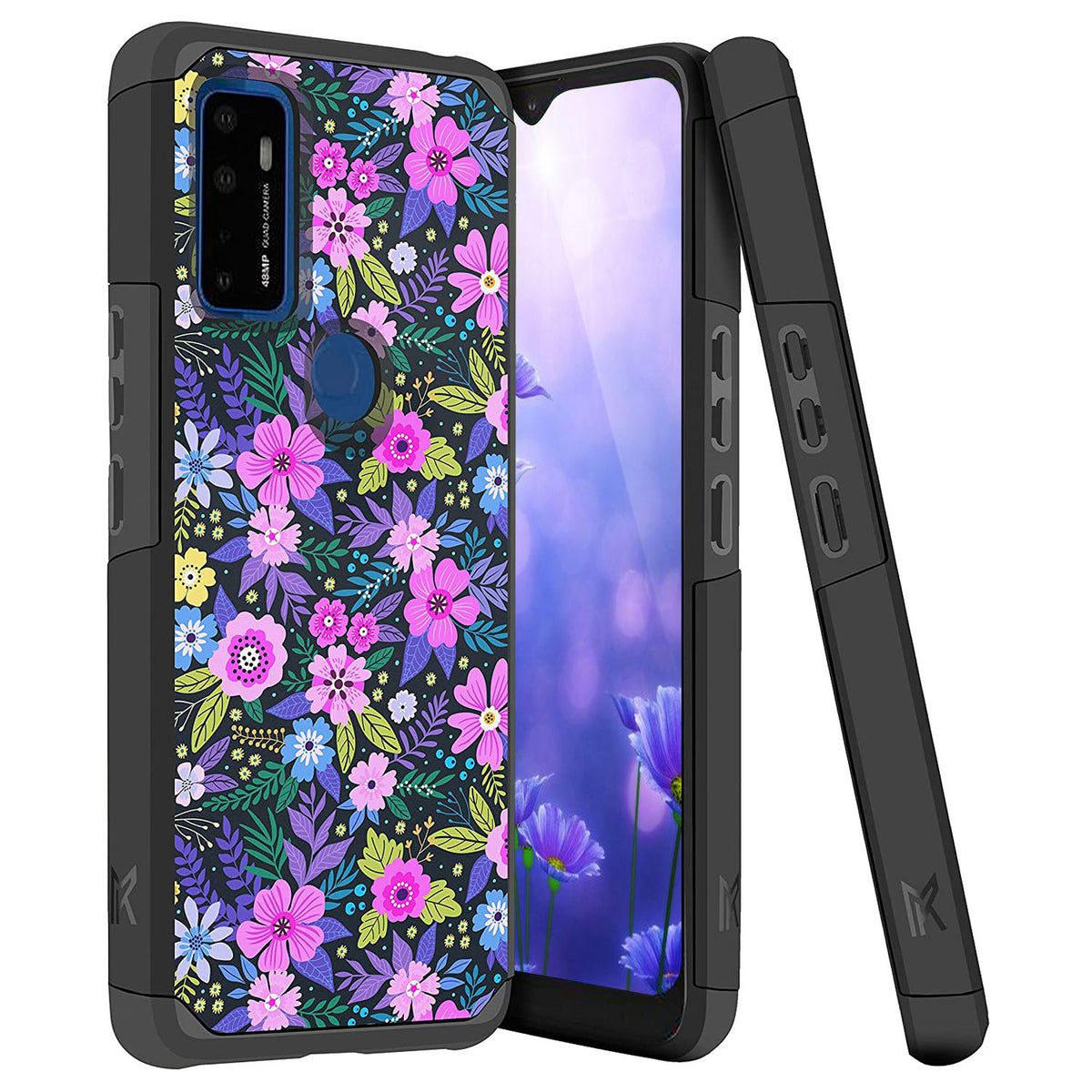 TJS "ArmorLux" Hybrid Phone Case for AT&T Radiant Max 5G / AT&T Fusion 5G / Cricket Dream 5G / Cricket Innovate 5G