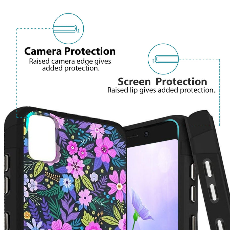 TJS "ArmorLux" Hybrid Phone Case for Cricket Vision Plus