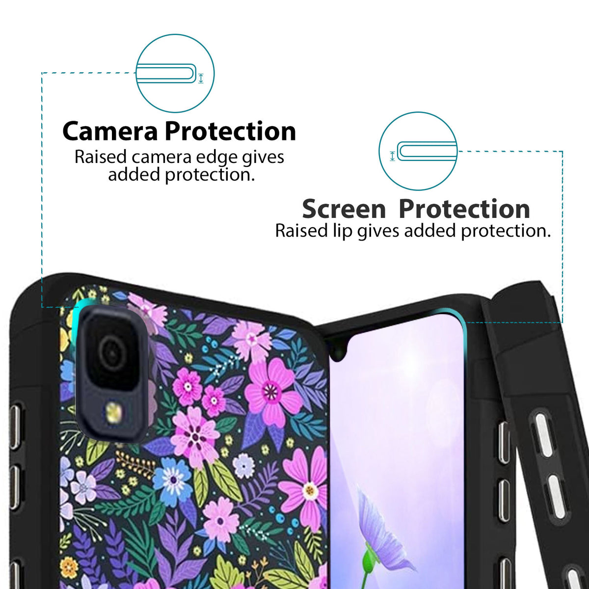 TJS "ArmorLux" Hybrid Phone Case for TCL 30Z