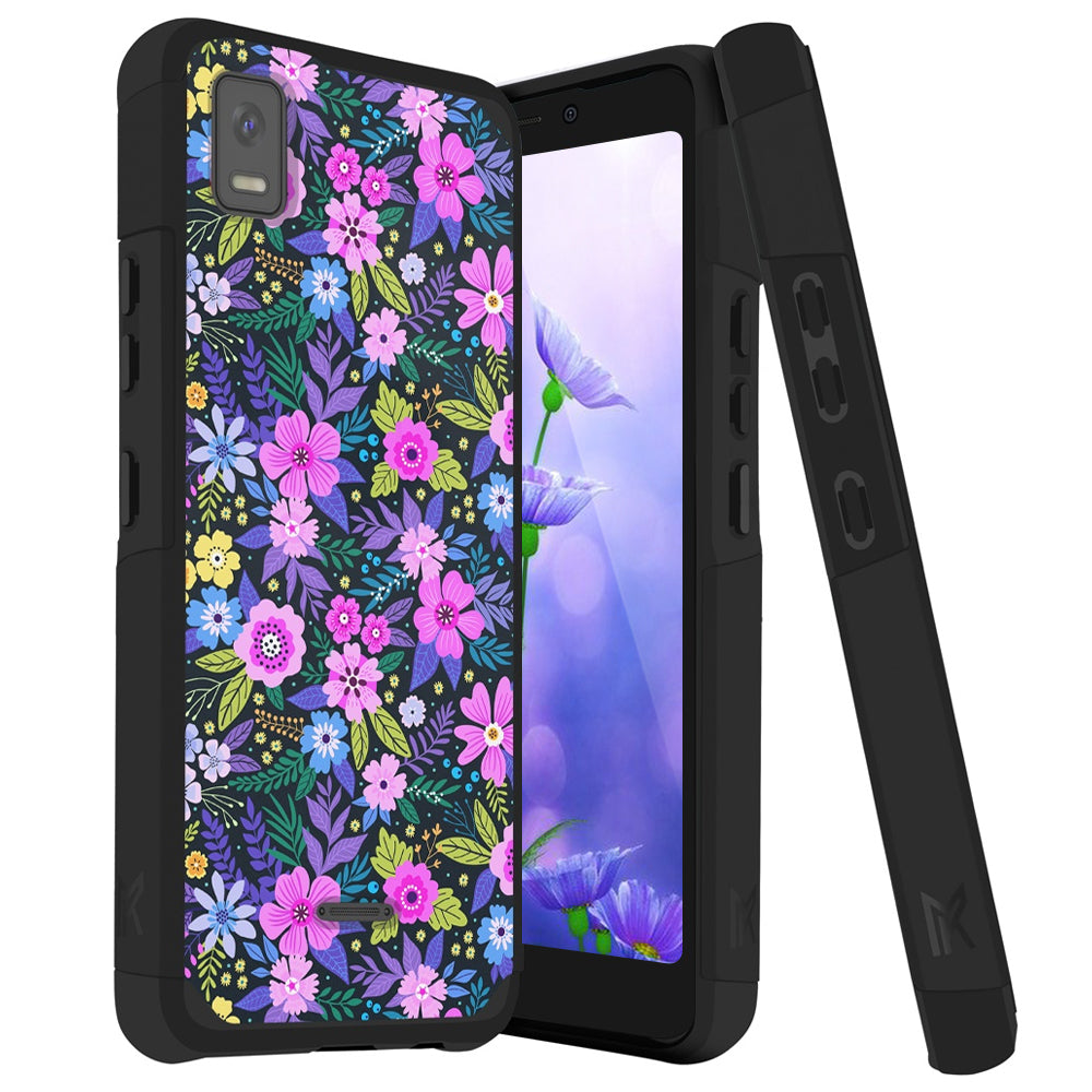 TJS "ArmorLux" Hybrid Phone Case for Cricket Debut Smart