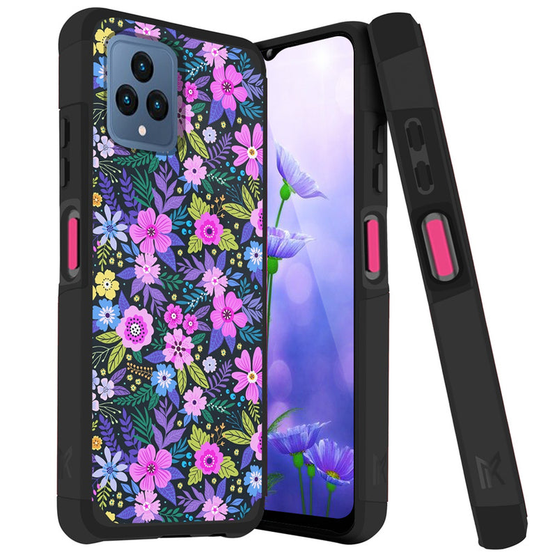 TJS "ArmorLux" Hybrid Phone Case for T-Mobile Revvl 6 5G
