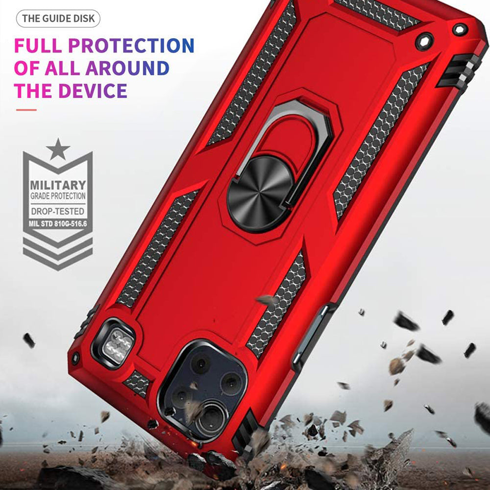 TJS “DuoGuard” Ring Kickstand Phone Case for LG K92 5G