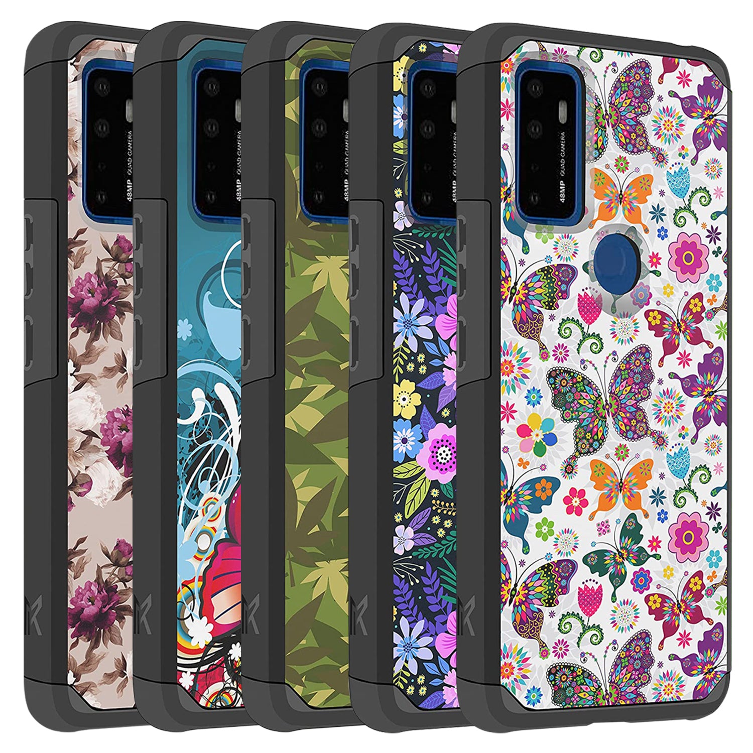 TJS "ArmorLux" Hybrid Phone Case for AT&T Radiant Max 5G / AT&T Fusion 5G / Cricket Dream 5G / Cricket Innovate 5G