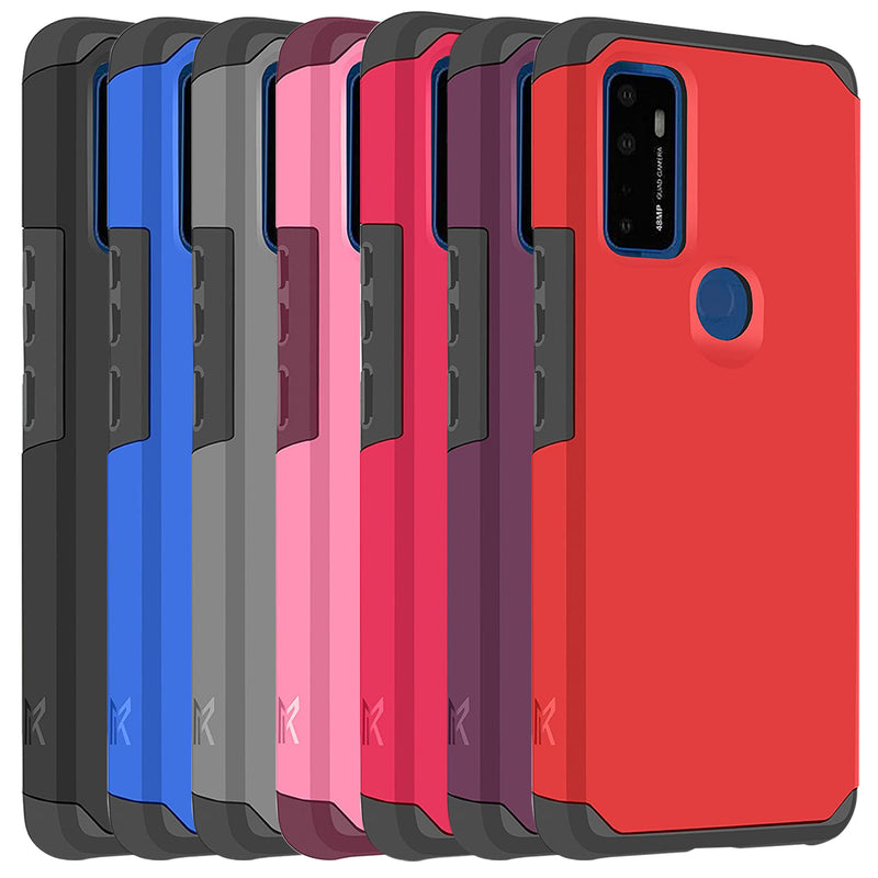 TJS "ArmorLux" Hybrid Phone Case for AT&T Radiant Max 5G / AT&T Fusion 5G / Cricket Dream 5G / Cricket Innovate 5G
