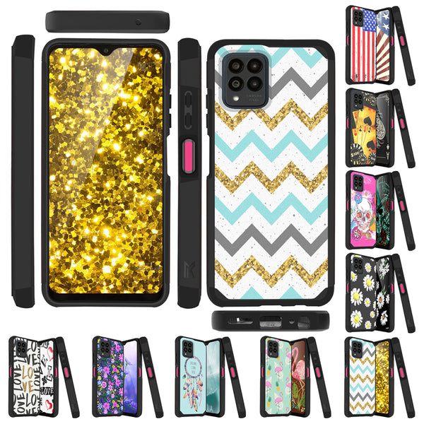 TJS "ArmorLux" Hybrid Phone Case for T-Mobile Revvl 6 Pro 5G