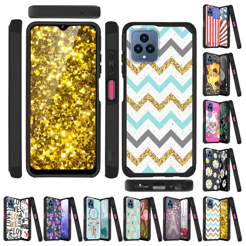 TJS "ArmorLux" Hybrid Phone Case for T-Mobile Revvl 6 5G
