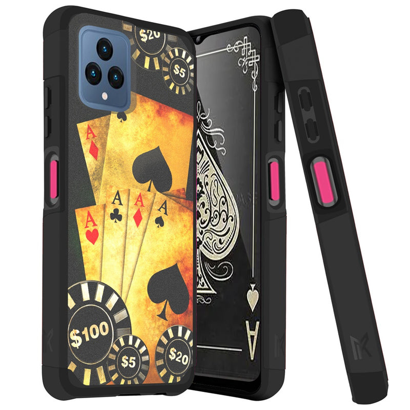 TJS "ArmorLux" Hybrid Phone Case for T-Mobile Revvl 6 5G