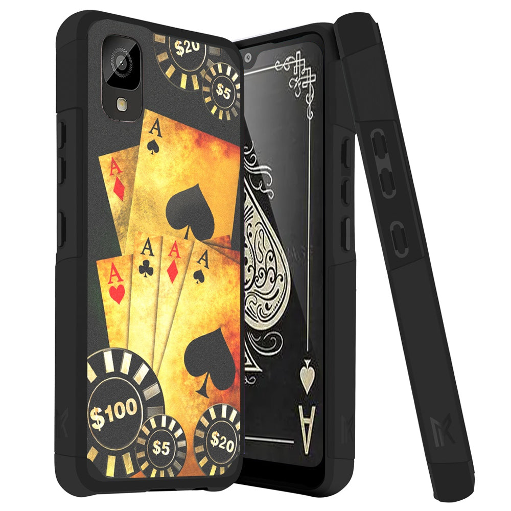 TJS "ArmorLux" Hybrid Phone Case for TCL ION Z