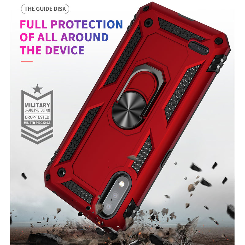 TJS "DuoGuard" Ring Kickstand Phone Case for LG K22, LG K22+, LG K32
