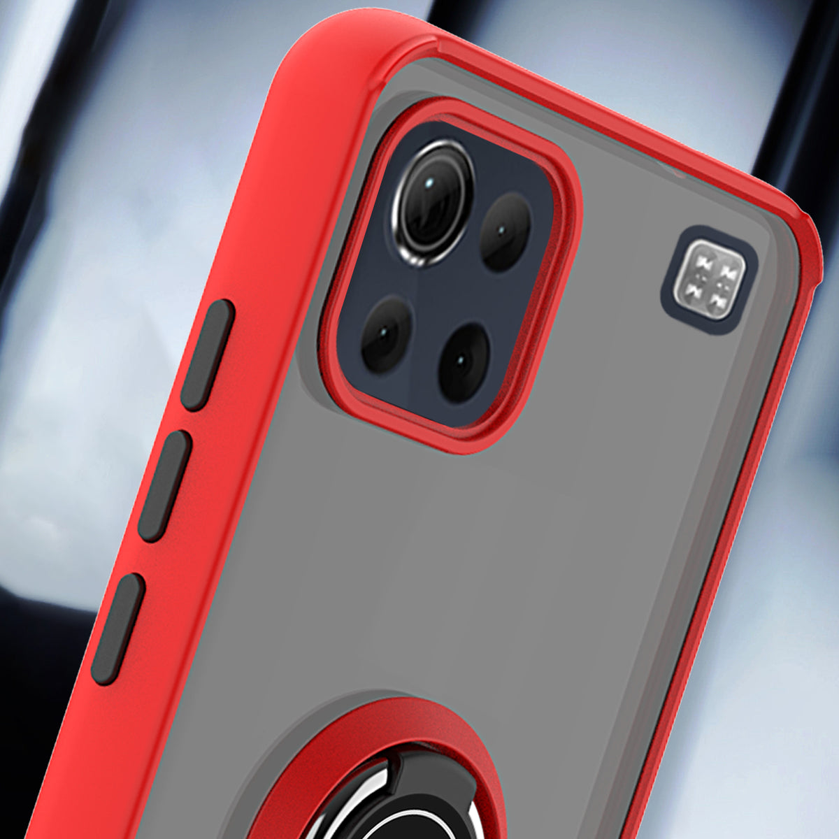 TJS "Define" Ring Kickstand Phone Case for LG K92 5G
