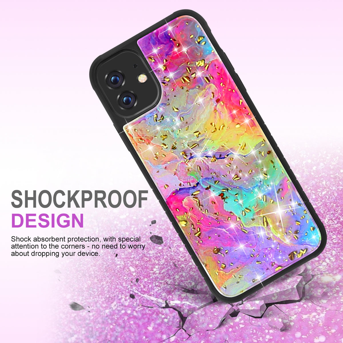 TJS "Minerva" Glitter TPU Phone Case for iPhone 11, iPhone 11 Pro, iPhone 11 Pro Max - InfinityAccessories017