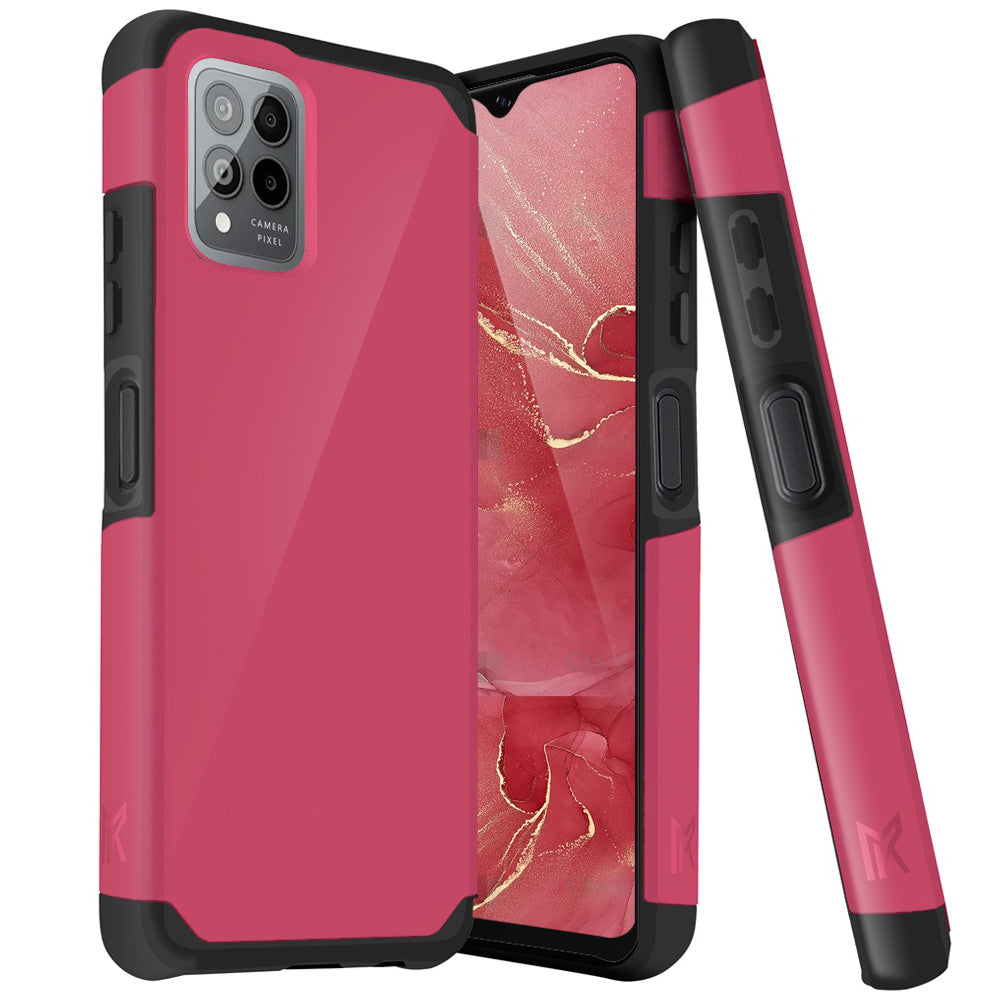 TJS "ArmorLux" Hybrid Phone Case for T-Mobile Revvl 6 Pro 5G