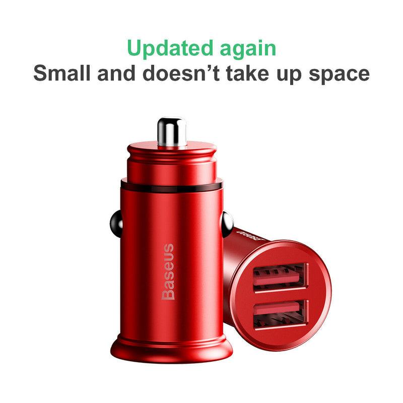 Dual USB Ports Car Charger 30W Fast Charging QC 3.0 AFC - InfinityAccessories017