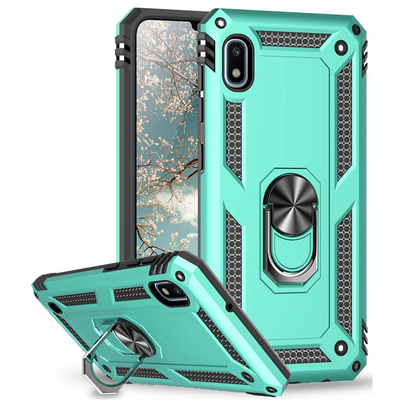 TJS "DuoGuard" Ring Kickstand Phone Case for Samsung Galaxy A10E