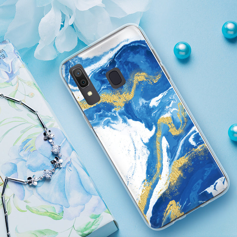 TJS "Juno" Marble Design IMD TPU Phone Case for Galaxy A20, Galaxy A30 - InfinityAccessories017