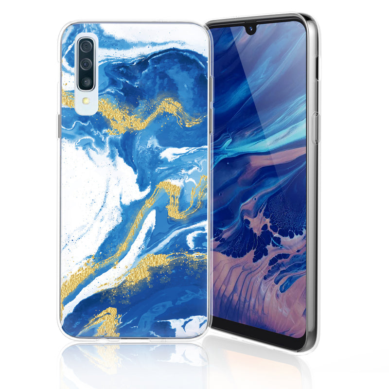 TJS "Juno" Marble Design IMD TPU Phone Case for Galaxy A50 - InfinityAccessories017