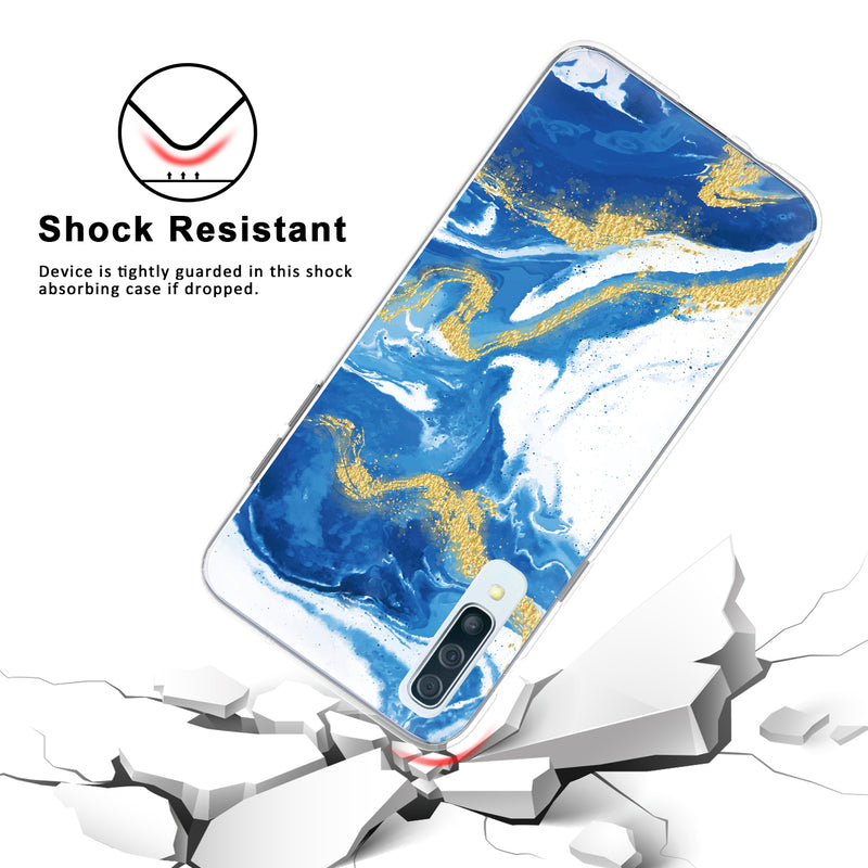 TJS "Juno" Marble Design IMD TPU Phone Case for Galaxy A50 - InfinityAccessories017