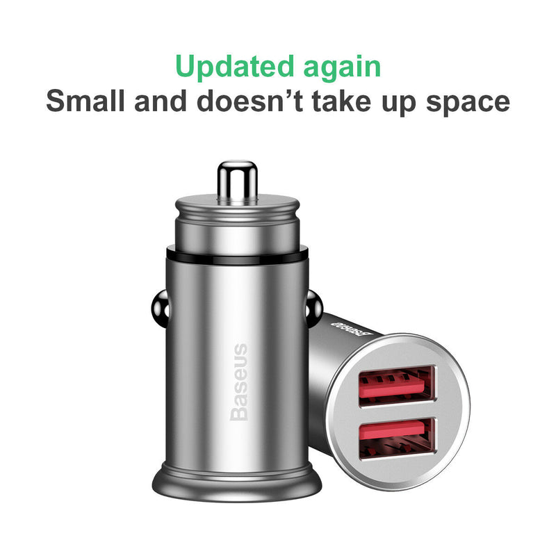 Dual USB Ports Car Charger 30W Fast Charging QC 3.0 AFC - InfinityAccessories017