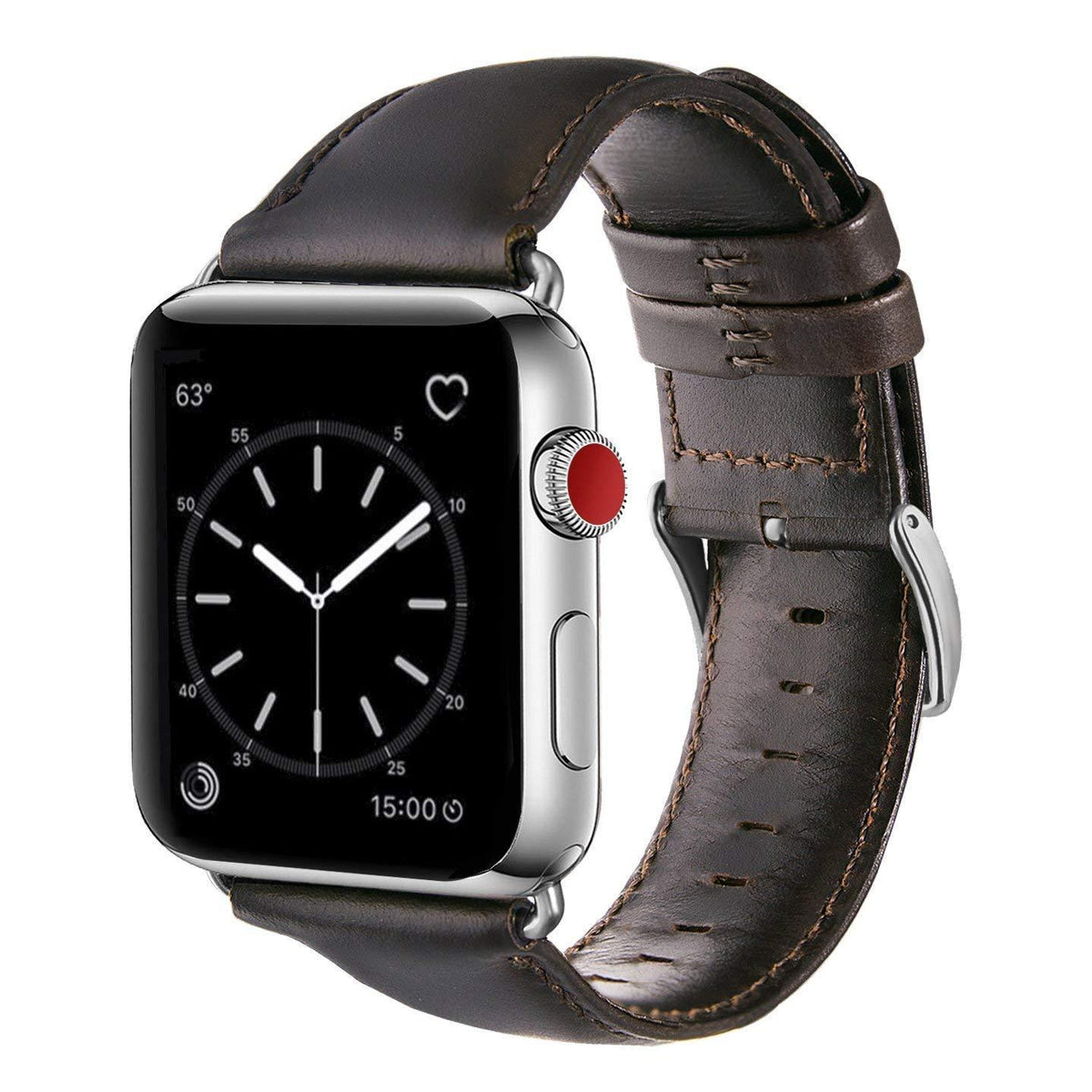 Leather Watch Band Strap Metal Buckle for Apple Watch Series 5/4/3/2/1 - InfinityAccessories017