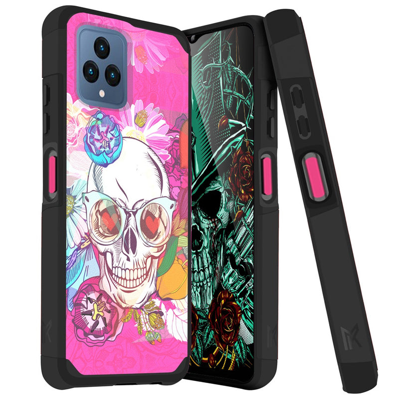 TJS "ArmorLux" Hybrid Phone Case for T-Mobile Revvl 6 5G