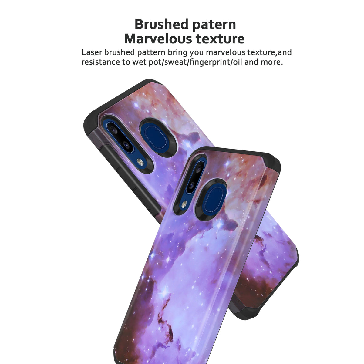 TJS "ArmorLux" Hybrid Design Phone Case for Galaxy A20, Galaxy A30, Galaxy A50 - InfinityAccessories017