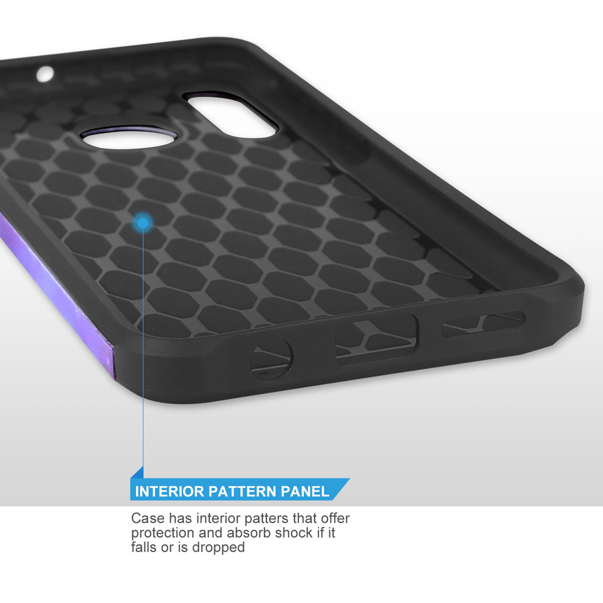 TJS "ArmorLux" Hybrid Design Phone Case for Galaxy A20, Galaxy A30, Galaxy A50 - InfinityAccessories017