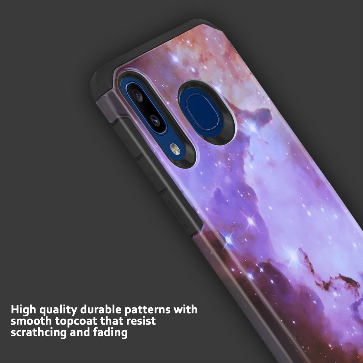 TJS "ArmorLux" Hybrid Design Phone Case for Galaxy A20, Galaxy A30, Galaxy A50 - InfinityAccessories017