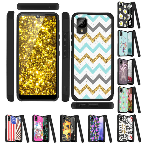TJS "ArmorLux" Hybrid Phone Case for TCL ION Z