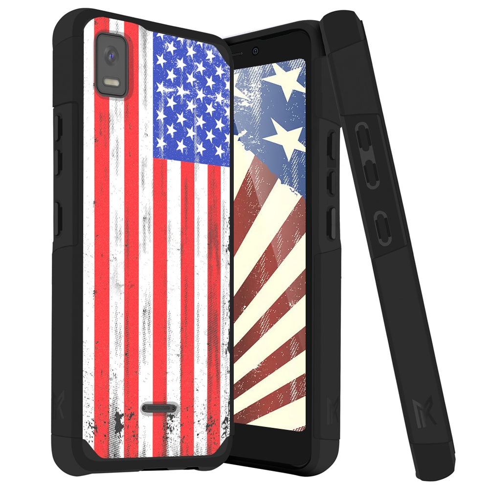 TJS "ArmorLux" Hybrid Phone Case for Cricket Debut Smart