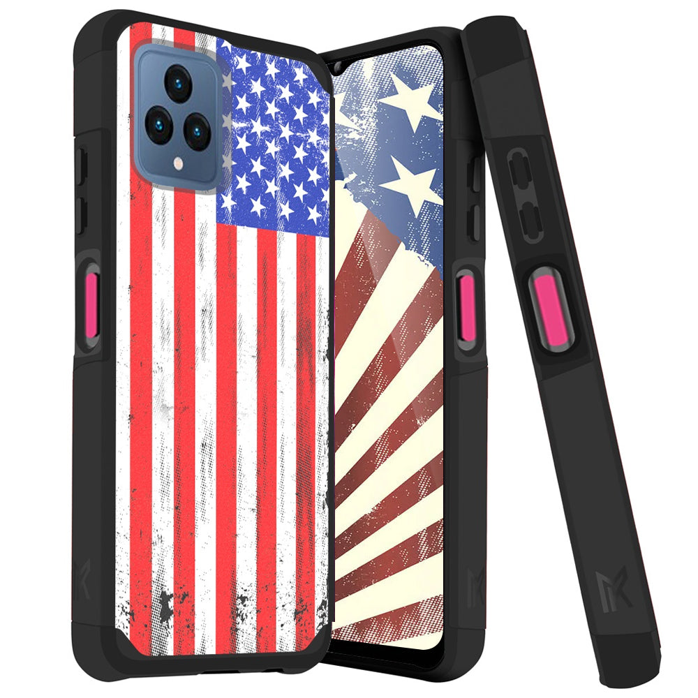 TJS "ArmorLux" Hybrid Phone Case for T-Mobile Revvl 6 5G