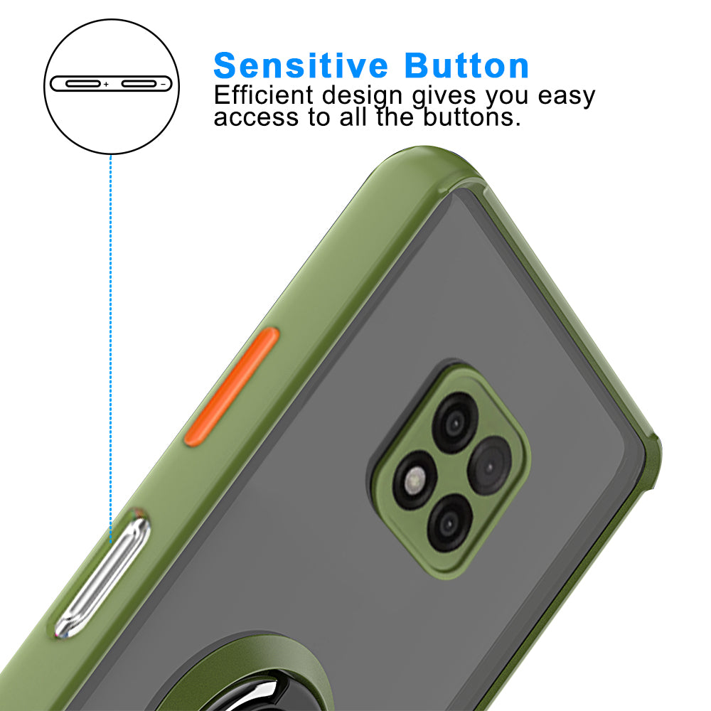TJS "Define" Ring Kickstand Phone Case for Motorola Moto G Power 2021