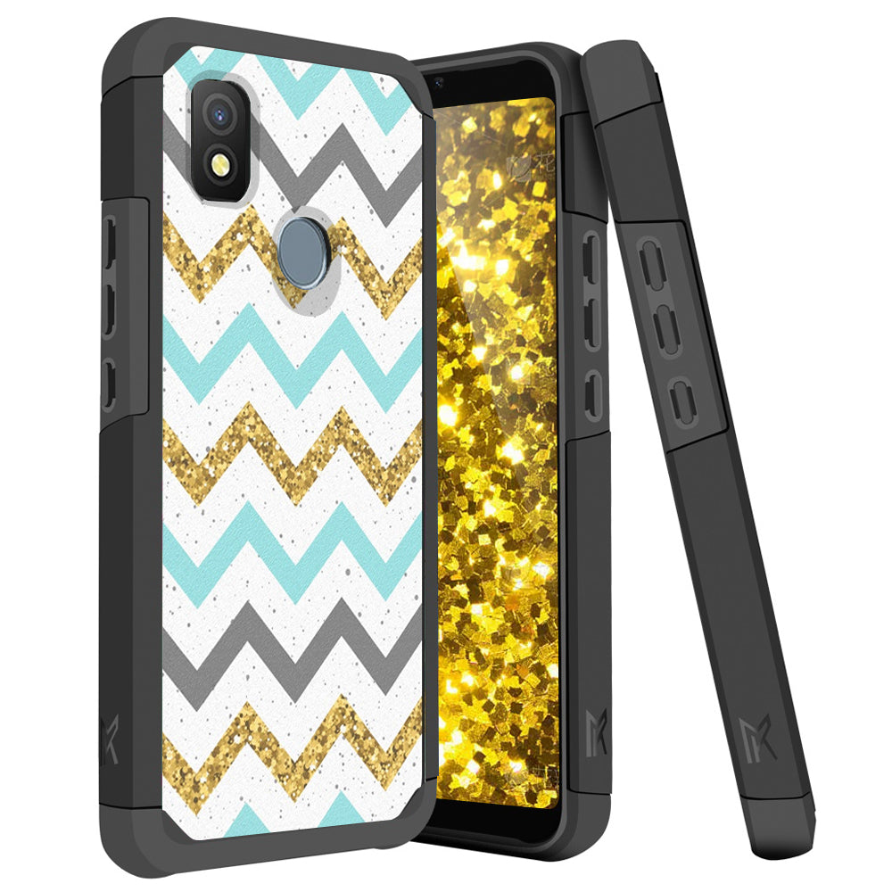 TJS "ArmorLux" Hybrid Phone Case for Cricket Icon 4