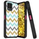 TJS "ArmorLux" Hybrid Phone Case for T-Mobile Revvl 6 Pro 5G