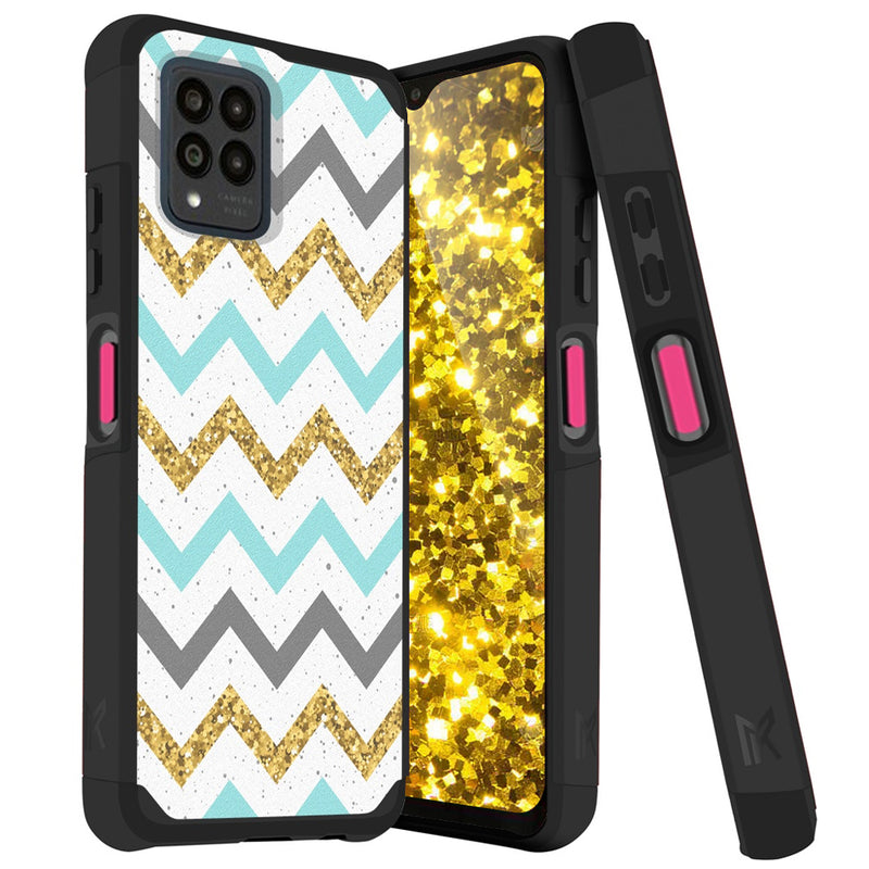 TJS "ArmorLux" Hybrid Phone Case for T-Mobile Revvl 6 Pro 5G
