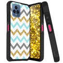TJS "ArmorLux" Hybrid Phone Case for T-Mobile Revvl 6 5G