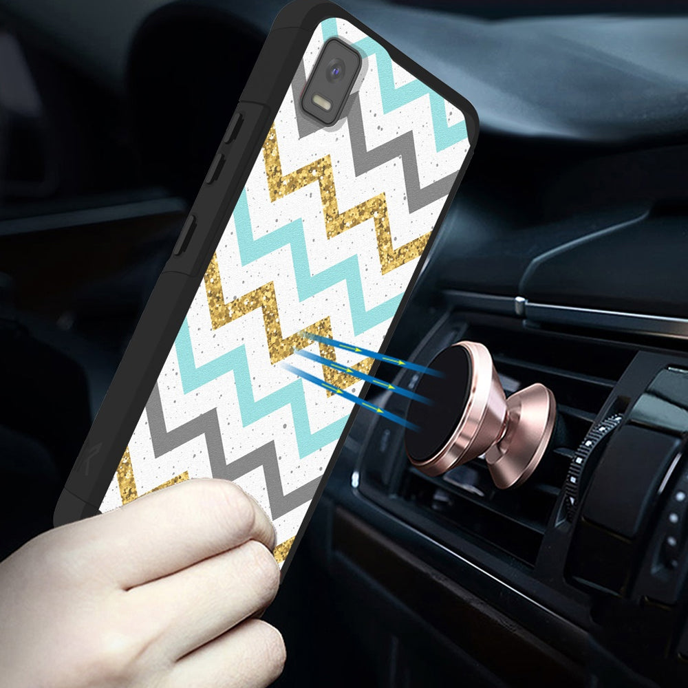 TJS "ArmorLux" Hybrid Phone Case for Cricket Debut Smart