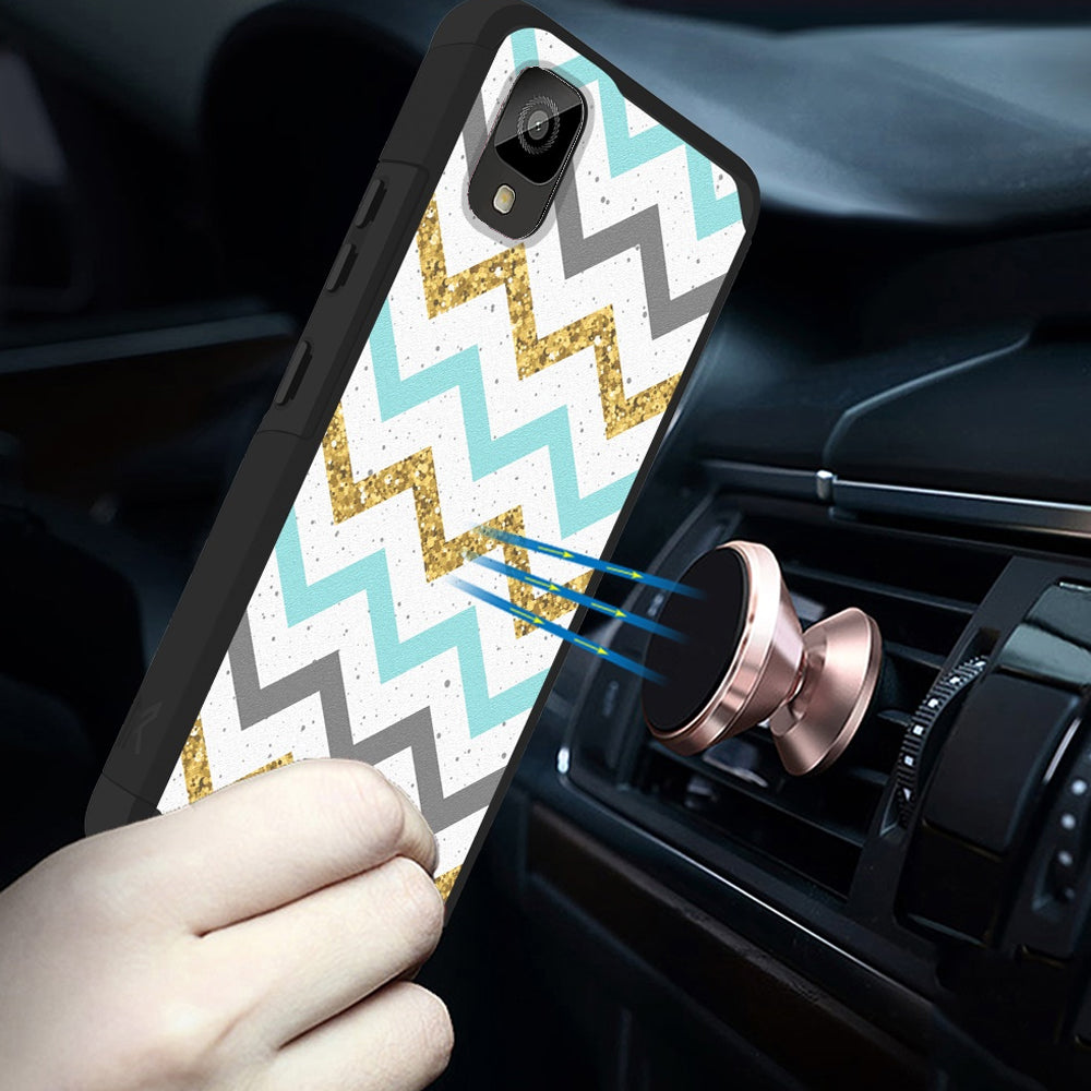 TJS "ArmorLux" Hybrid Phone Case for TCL ION Z