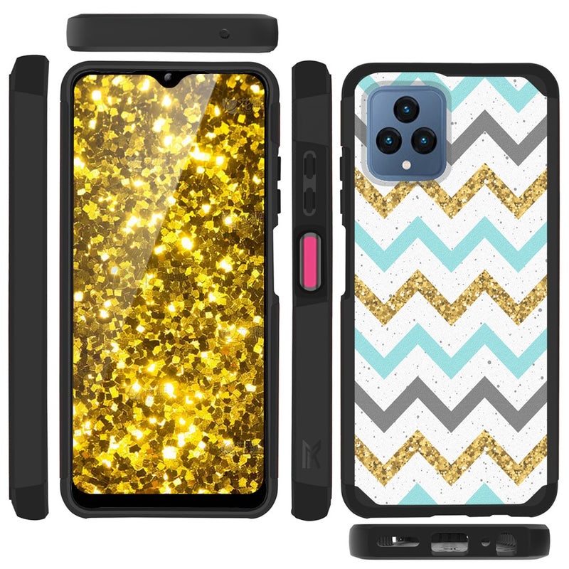 TJS "ArmorLux" Hybrid Phone Case for T-Mobile Revvl 6 5G