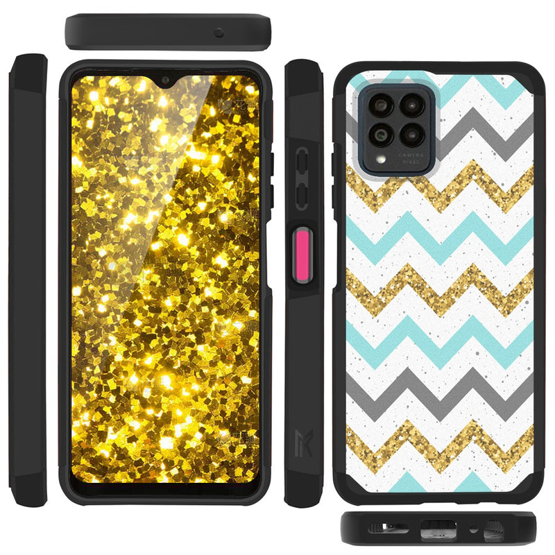 TJS "ArmorLux" Hybrid Phone Case for T-Mobile Revvl 6 Pro 5G