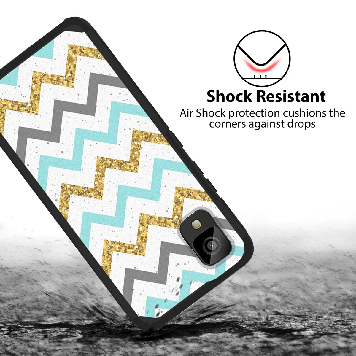 TJS "ArmorLux" Hybrid Phone Case for TCL ION Z
