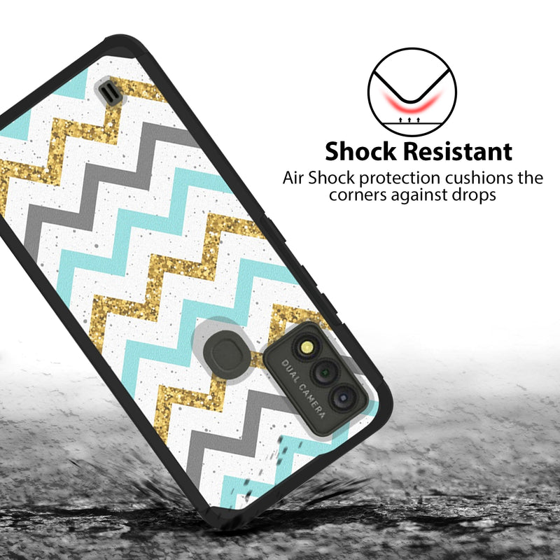 TJS "ArmorLux" Hybrid Phone Case for T-Mobile Wiko Voix