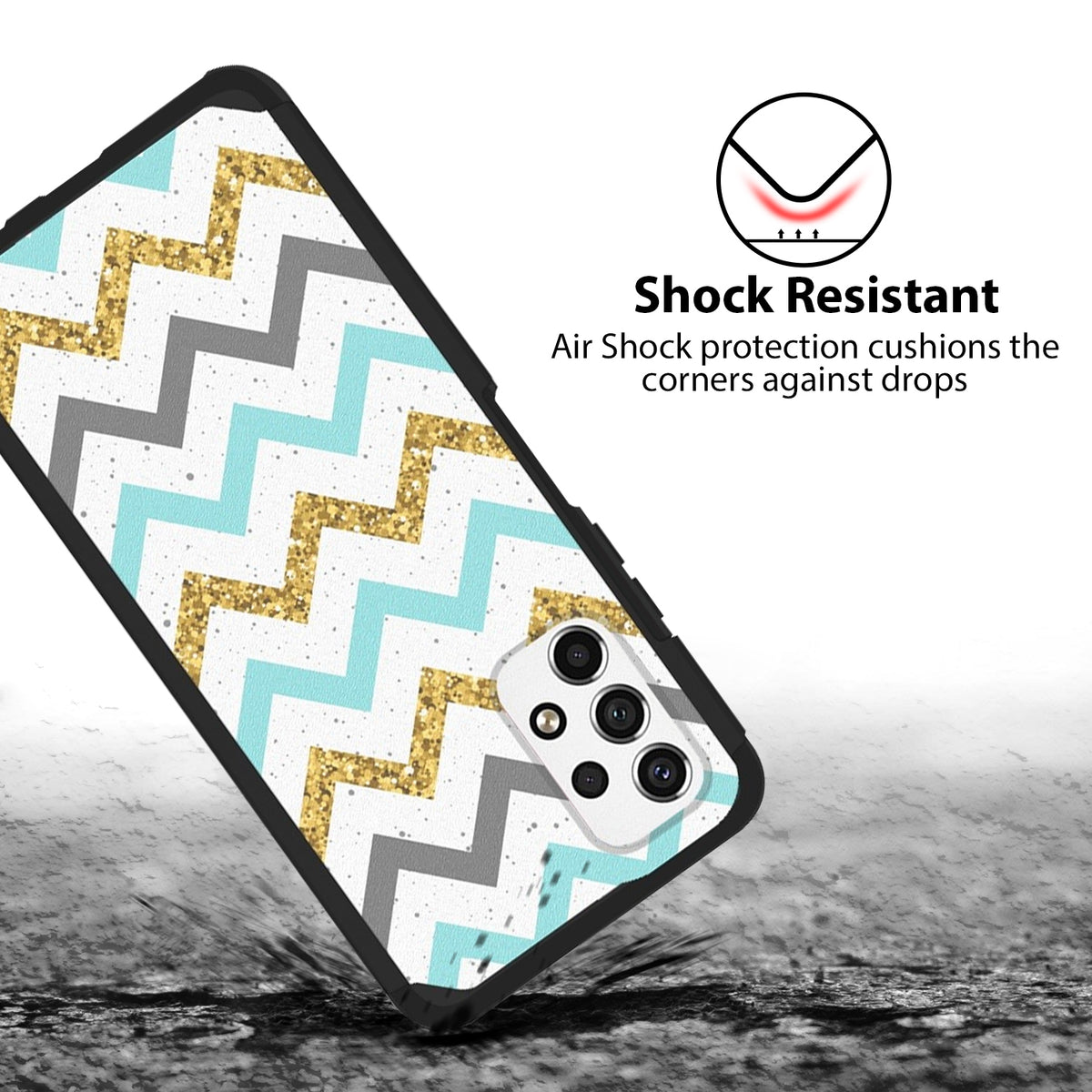 TJS "ArmorLux" Hybrid Phone Case for Samsung Galaxy A23 5G