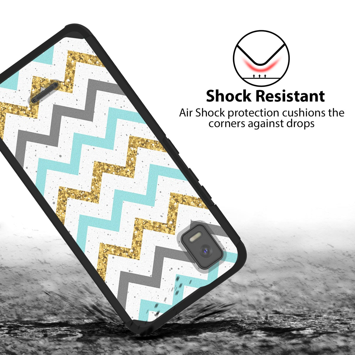 TJS "ArmorLux" Hybrid Phone Case for Cricket Debut Smart