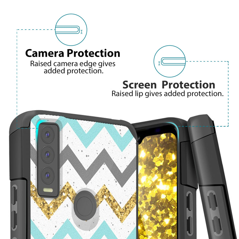 TJS "ArmorLux" Hybrid Phone Case for Cricket Ovation 3