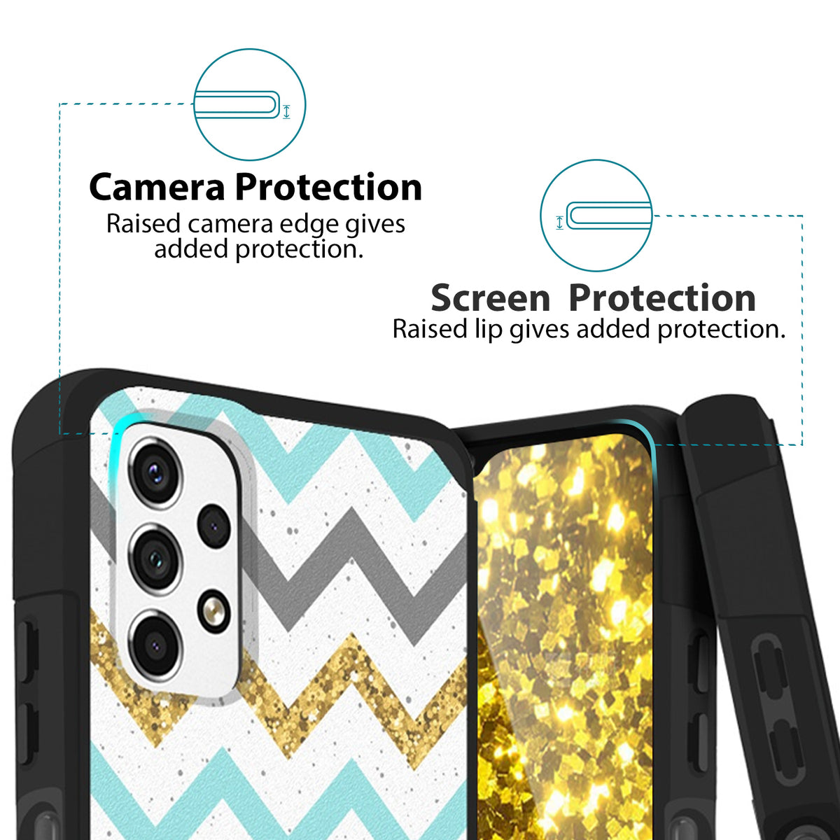 TJS "ArmorLux" Hybrid Phone Case for Samsung Galaxy A23 5G