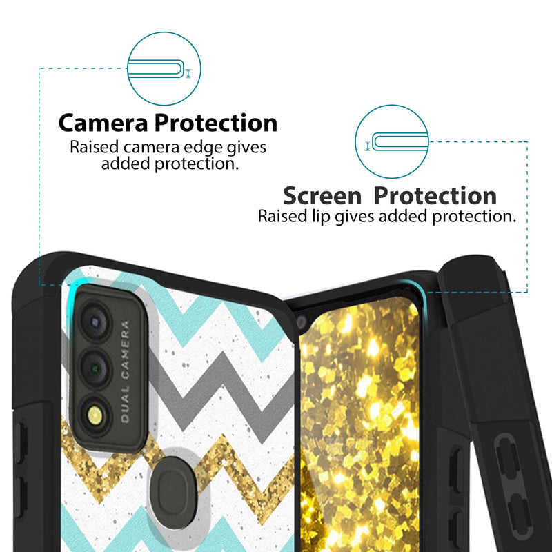 TJS "ArmorLux" Hybrid Phone Case for T-Mobile Wiko Voix