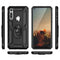 TJS "DuoGuard" Ring Kickstand Phone Case for Motorola Moto G Fast