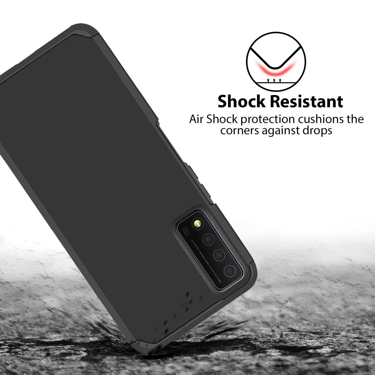 TJS "ArmorLux" Hybrid Phone Case for TCL Stylus 5G